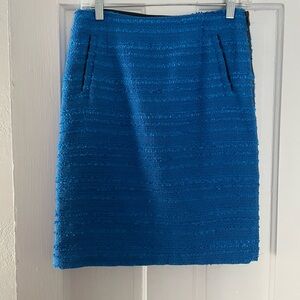 Halogen Textured Royal Blue Pencil Skirt